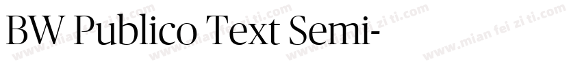 BW Publico Text Semi字体转换